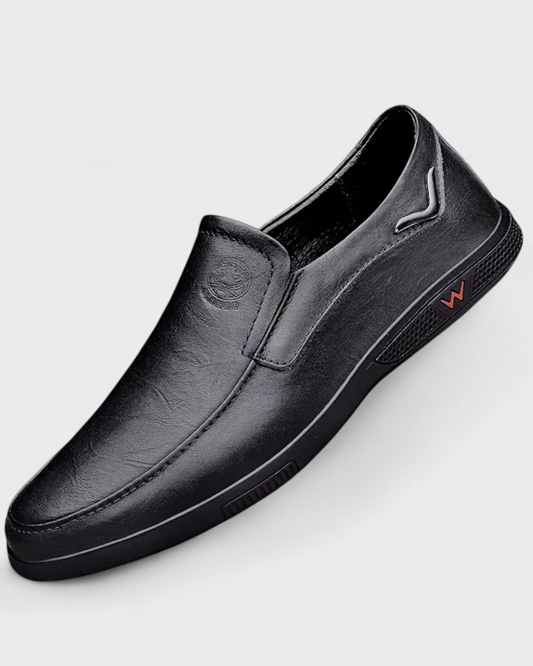 Wojtek | Męskie skórzane półbuty typu slip-on