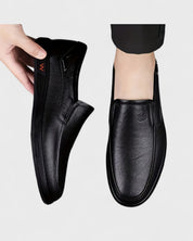 Wojtek | Męskie skórzane półbuty typu slip-on